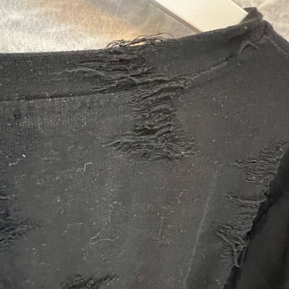 DIVIDED H&M BLACK BURNOUT DISTRESSED DESTROYED OVERSIZED HOLEY TOP M - Picture 9 of 13